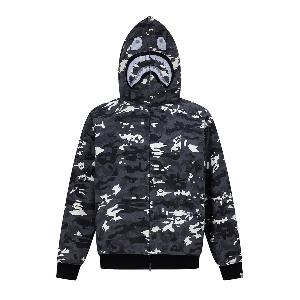 BAPE Shark Face Digital Camo Zip Hoodie